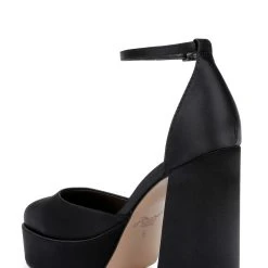 Jewel Badgley Mischka Giada Round Toe Platform -Badgley Mischka shop GIADA JW4525 BLKSAT 3 60513.1661986730