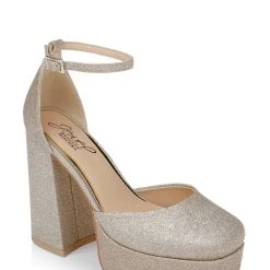 Jewel Badgley Mischka Giada Round Toe Platform -Badgley Mischka shop GIADA JW4525 GLDGLT 1 39014.1661986730