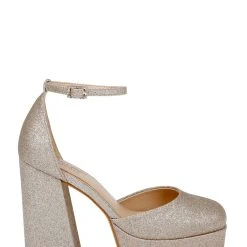 Jewel Badgley Mischka Giada Round Toe Platform -Badgley Mischka shop GIADA JW4525 GLDGLT 2 07756.1661986730