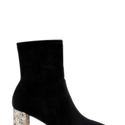Jewel Badgley Mischka Gina Micro Suede Bootie -Badgley Mischka shop GINA JW4531 BLKGLD 2 15068.1661986748