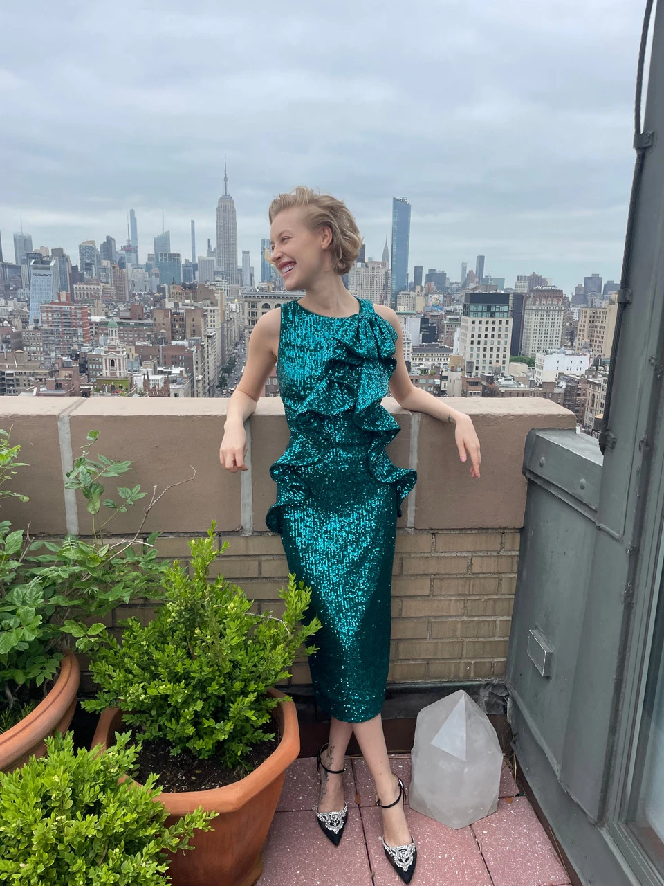 Badgley Mischka Sequin Ruffle Cocktail Dress 7 Badgley Mischka Sequin Ruffle Cocktail Dress - Image 5