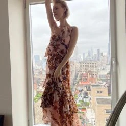 Badgley Mischka Eastern Floral High-Low Dress -Badgley Mischka shop IMG 3252 88341.1655237545