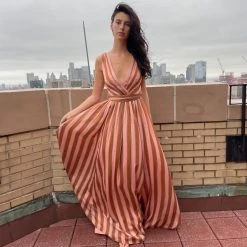 Badgley Mischka Vintage Striped Gown -Badgley Mischka shop IMG 3282 18092.1655237608