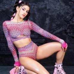 Badinka Stardust Long Belt Top -Badgley Mischka shop IMG 5453 9934b0ed 3b0b 4b76 bfd8 5f345d1630d3