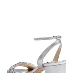 Badgley Mischka Ivanna Embellished Evening Shoe -Badgley Mischka shop IVANNA MP4807 SILMSD 2 BACK VIEW 76134 75074.1624952643