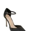 Jewel Badgley Mischka Jailene Ankle Strap Stiletto -Badgley Mischka shop JAILENE JW4104 BLKSAT 1 95746.1638402890