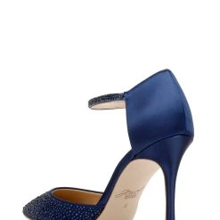 Jewel Badgley Mischka Jailene Ankle Strap Stiletto -Badgley Mischka shop JAILENE JW4104 NVYSAT 3 32252.1628712918