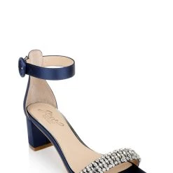 Jewel Badgley Mischka James Ankle Strap Block Heel 20 Jewel Badgley Mischka James Ankle Strap Block Heel -Badgley Mischka shop JAMES JW4105 NVYSAT 1 90466.1643162010