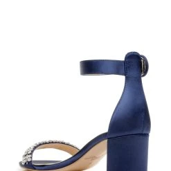 Jewel Badgley Mischka James Ankle Strap Block Heel 22 Jewel Badgley Mischka James Ankle Strap Block Heel -Badgley Mischka shop JAMES JW4105 NVYSAT 3 54964.1628712948