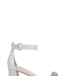 Jewel Badgley Mischka James Ankle Strap Block Heel 24 Jewel Badgley Mischka James Ankle Strap Block Heel -Badgley Mischka shop JAMES JW4105 SILGLT 2 70780.1628712948