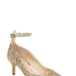 Jewel Badgley Mischka Jamila Ankle Strap Kitten Heel