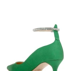 Jewel Badgley Mischka Jamila Ankle Strap Kitten Heel -Badgley Mischka shop JAMILA JW4107 GRNRBN 3 79656.1628712992