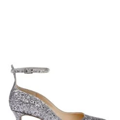 Jewel Badgley Mischka Jamila Ankle Strap Kitten Heel -Badgley Mischka shop JAMILA JW4107 SMKGLT 2 89062.1659472886