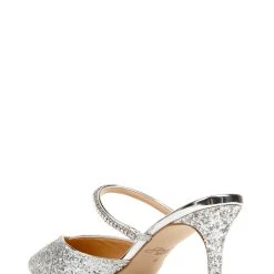 Jewel Badgley Mischka Jan Strappy Pointed Toe Stiletto -Badgley Mischka shop JAN JW4108 SILGLT 3 37638.1628713013