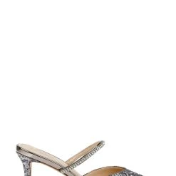 Jewel Badgley Mischka Jan Strappy Pointed Toe Stiletto -Badgley Mischka shop JAN JW4108 SMKGLT 2 40472.1659473606