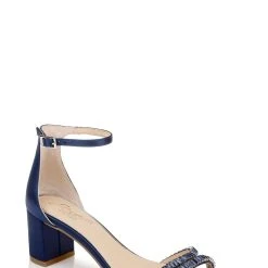 Jewel Badgley Mischka Joanne Strappy Block Heel -Badgley Mischka shop JOANNE JW4123 NVYSAT 1 59055.1634853862