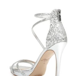 Jewel Badgley Mischka Jolene Metallic Stiletto -Badgley Mischka shop JOLENE JW4156 SILGLT 3 94968.1634063995