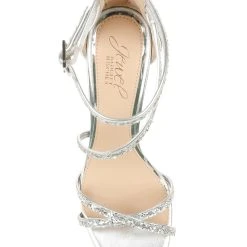 Jewel Badgley Mischka Jolene Metallic Stiletto -Badgley Mischka shop JOLENE JW4156 SILGLT 5 23109.1634063995