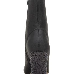 Jewel Badgley Mischka Jovanna Glitter Block Heel Bootie -Badgley Mischka shop JOVANNA JW4132 BLKFAB 7 63578.1667951408