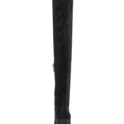 Jewel Badgley Mischka Joy Over-The-Knee Faux-Suede Boot -Badgley Mischka shop JOY JW4141 BLKMIC 7 77291.1638126209