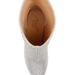 Jewel Badgley Mischka Jude Rhinestone Ankle Bootie -Badgley Mischka shop JUDE JW4135 SILGLT 5 05350.1628713197