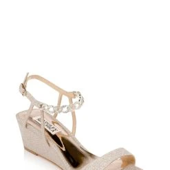 Badgley Mischka Kaelyn Mid Wedge Heel -Badgley Mischka shop KAELYN MP6203 PALGLD 1 38222.1667939330