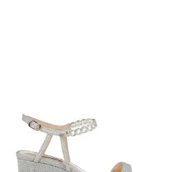 Badgley Mischka Kaelyn Mid Wedge Heel -Badgley Mischka shop KAELYN MP6203 PLATNM 2 21899.1638394339