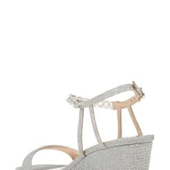 Badgley Mischka Kaelyn Mid Wedge Heel -Badgley Mischka shop KAELYN MP6203 PLATNM 3 86282.1638394339