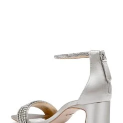 Badgley Mischka Kameryn Open-Toe Block Heel -Badgley Mischka shop KAMERYN MP6209 MRNFOG 3 57792.1668121849