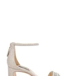 Badgley Mischka Kameryn Open-Toe Block Heel -Badgley Mischka shop KAMERYN MP6209 PALGLD 2 29653.1638394431