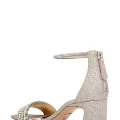 Badgley Mischka Kameryn Open-Toe Block Heel -Badgley Mischka shop KAMERYN MP6209 PALGLD 3 06747.1638394431