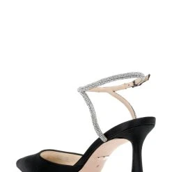 Badgley Mischka Kamilah Pointed Toe Stiletto -Badgley Mischka shop KAMILAH MP6210 BLKSAT 3 50747.1638394447
