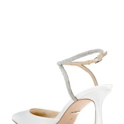 Badgley Mischka Kamilah Pointed Toe Stiletto -Badgley Mischka shop KAMILAH MP6210 WHTSAT 3 54890.1638394447