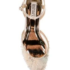 Badgley Mischka Karine Pointed Toe Flat -Badgley Mischka shop KARINE MP6212 NUDSAT 5 83521.1638394477