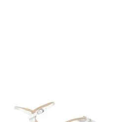 Badgley Mischka Karine Pointed Toe Flat -Badgley Mischka shop KARINE MP6212 WHTSAT 2 28421.1638394477