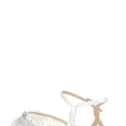 Badgley Mischka Karine Pointed Toe Flat -Badgley Mischka shop KARINE MP6212 WHTSAT 3 03911.1638394477