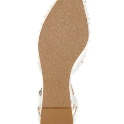 Badgley Mischka Karine Pointed Toe Flat -Badgley Mischka shop KARINE MP6212 WHTSAT 6 92887.1638394477
