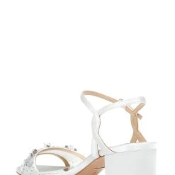 Badgley Mischka Karissa Block Heel -Badgley Mischka shop KARISSA MP6213 WHTSAT 3 44403.1638394488