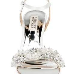 Badgley Mischka Kate Stiletto Heel -Badgley Mischka shop KATE MP6217 WHTSAT 4 92132.1638394504