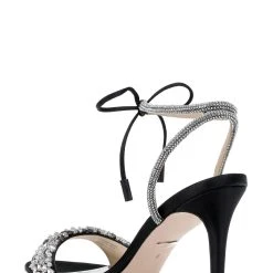 Badgley Mischka Kaycee Crystal Adorned Stiletto Heel -Badgley Mischka shop KAYCEE MP6220 BLKSAT 3 89952.1638395125