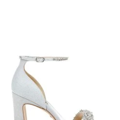 Badgley Mischka Kendall Crystal-Adorned Block Heel -Badgley Mischka shop KENDALL MP6223 SILFAB 2 81483.1638394556
