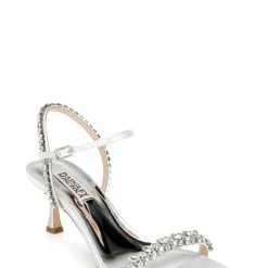 Badgley Mischka Kenya Kitten Heel -Badgley Mischka shop KENYA MP6226 WHTSAT 1 46570.1659482249