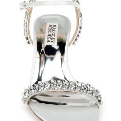 Badgley Mischka Kenya Kitten Heel -Badgley Mischka shop KENYA MP6226 WHTSAT 4 98174.1638394578