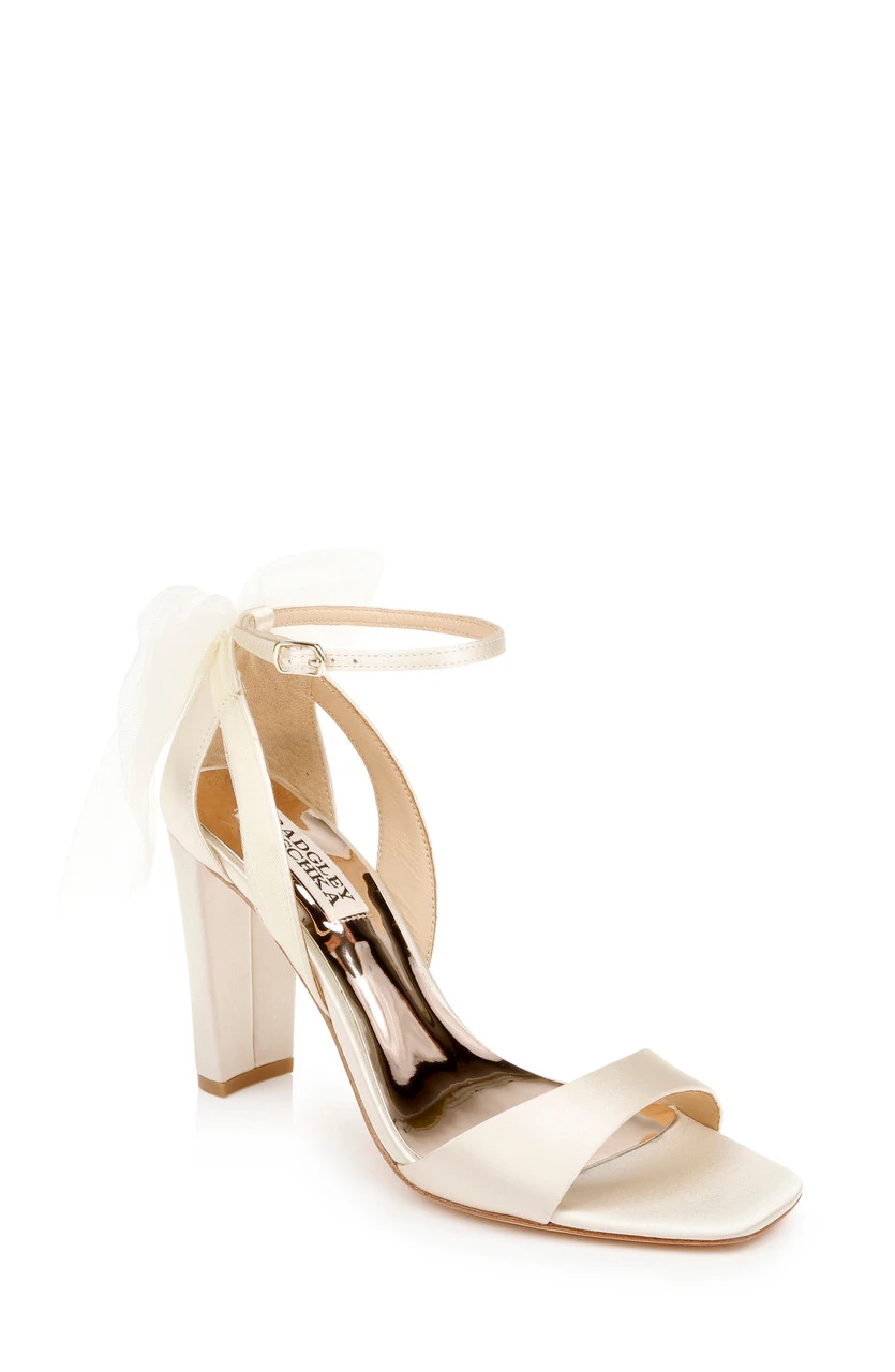 Badgley Mischka Kim Mesh Bow Block Heel 3 Badgley Mischka Kim Mesh Bow Block Heel