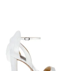 Badgley Mischka Kim Mesh Bow Block Heel 30 Badgley Mischka Kim Mesh Bow Block Heel -Badgley Mischka shop KIM MP6231 WHTSAT 2 15992.1668122516