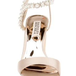 Badgley Mischka Korina Satin And Pearl Block Heel -Badgley Mischka shop KORINA MP6236 NUDSAT 4 44987.1638394650