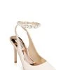 Badgley Mischka Kris Satin And Pearl Pointed Stiletto