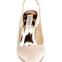 Badgley Mischka Kris Satin And Pearl Pointed Stiletto -Badgley Mischka shop KRIS MP6237 SFTNUD 4 95641.1638394657