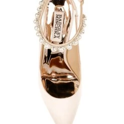 Badgley Mischka Kris Satin And Pearl Pointed Stiletto -Badgley Mischka shop KRIS MP6237 SFTNUD 5 33553.1638394657