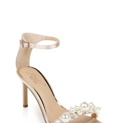 Jewel Badgley Mischka Lassie Open-Toe Stiletto Heel